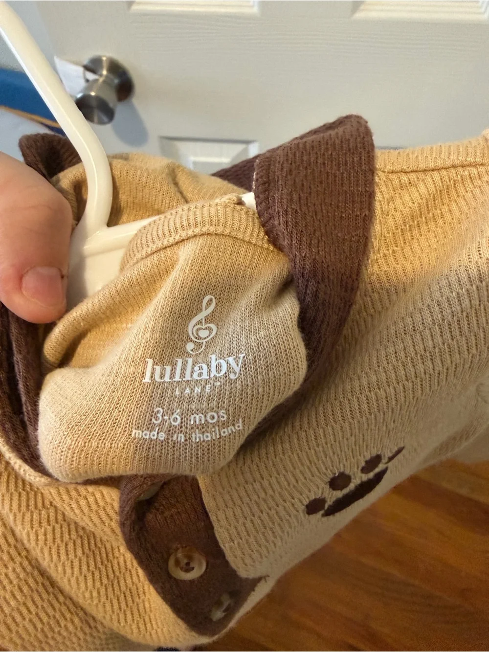 Lullaby Lane Bear Hooded Onesie Bodysuit